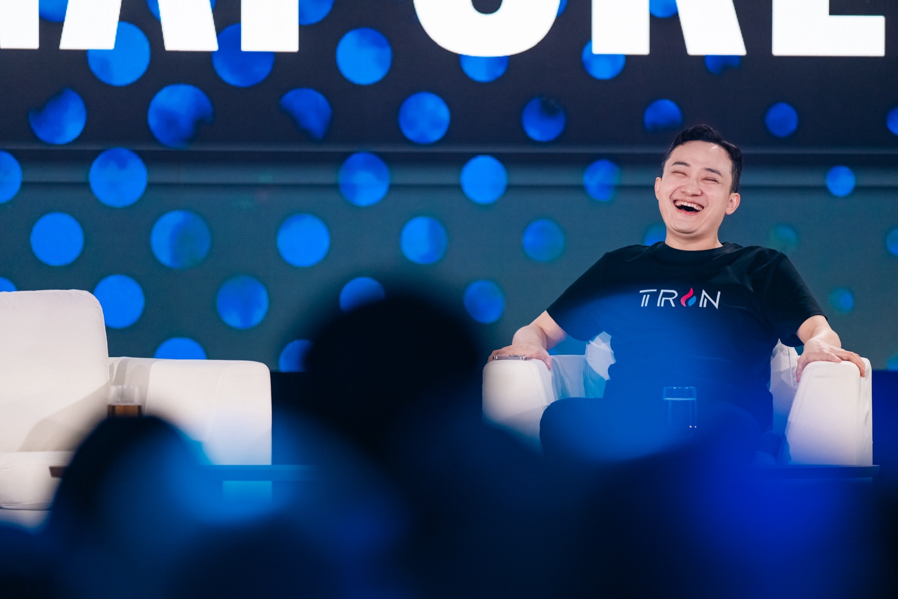 Justin Sun laughing