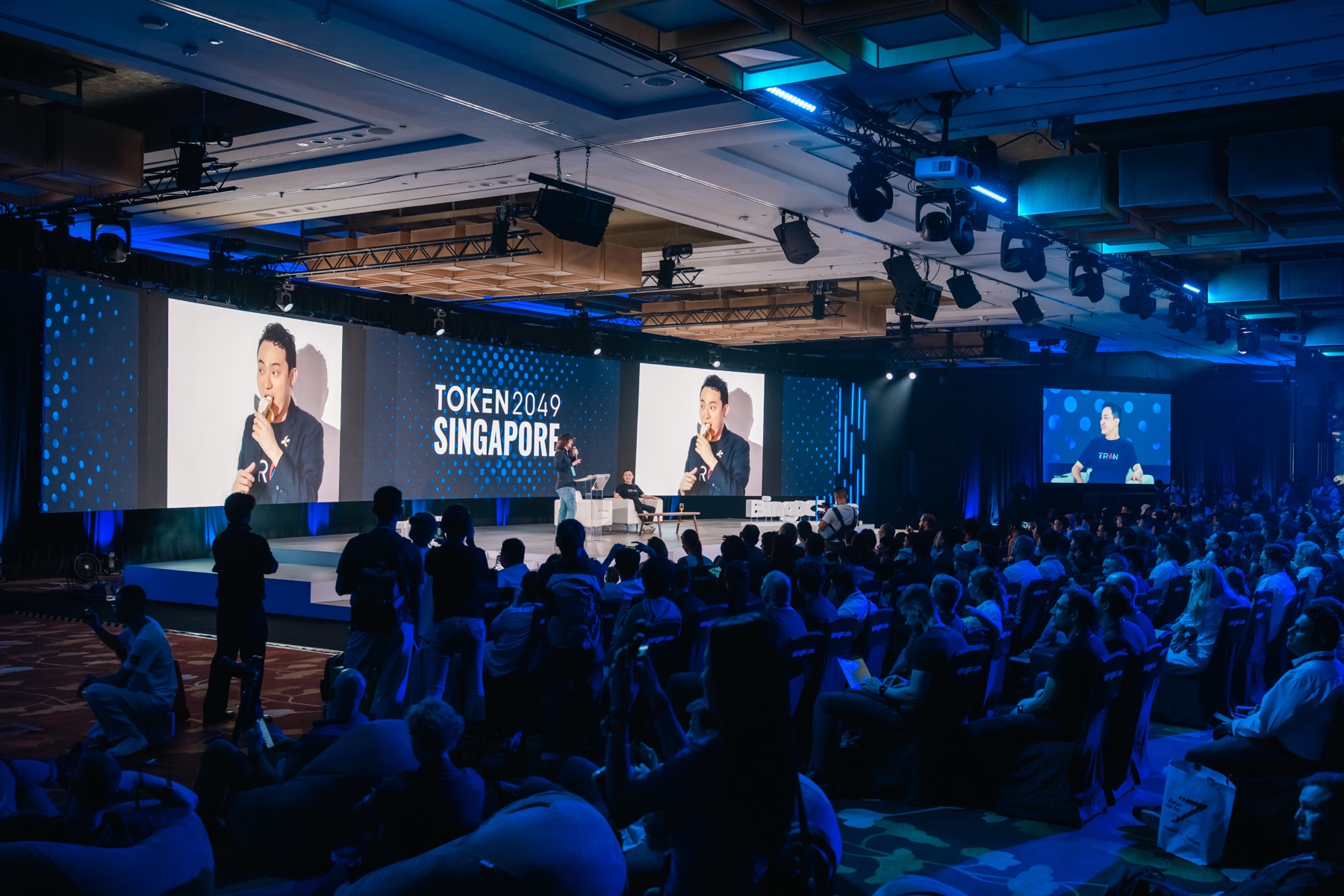 The 2025 roast — packed hall, Token2049 Singapore
