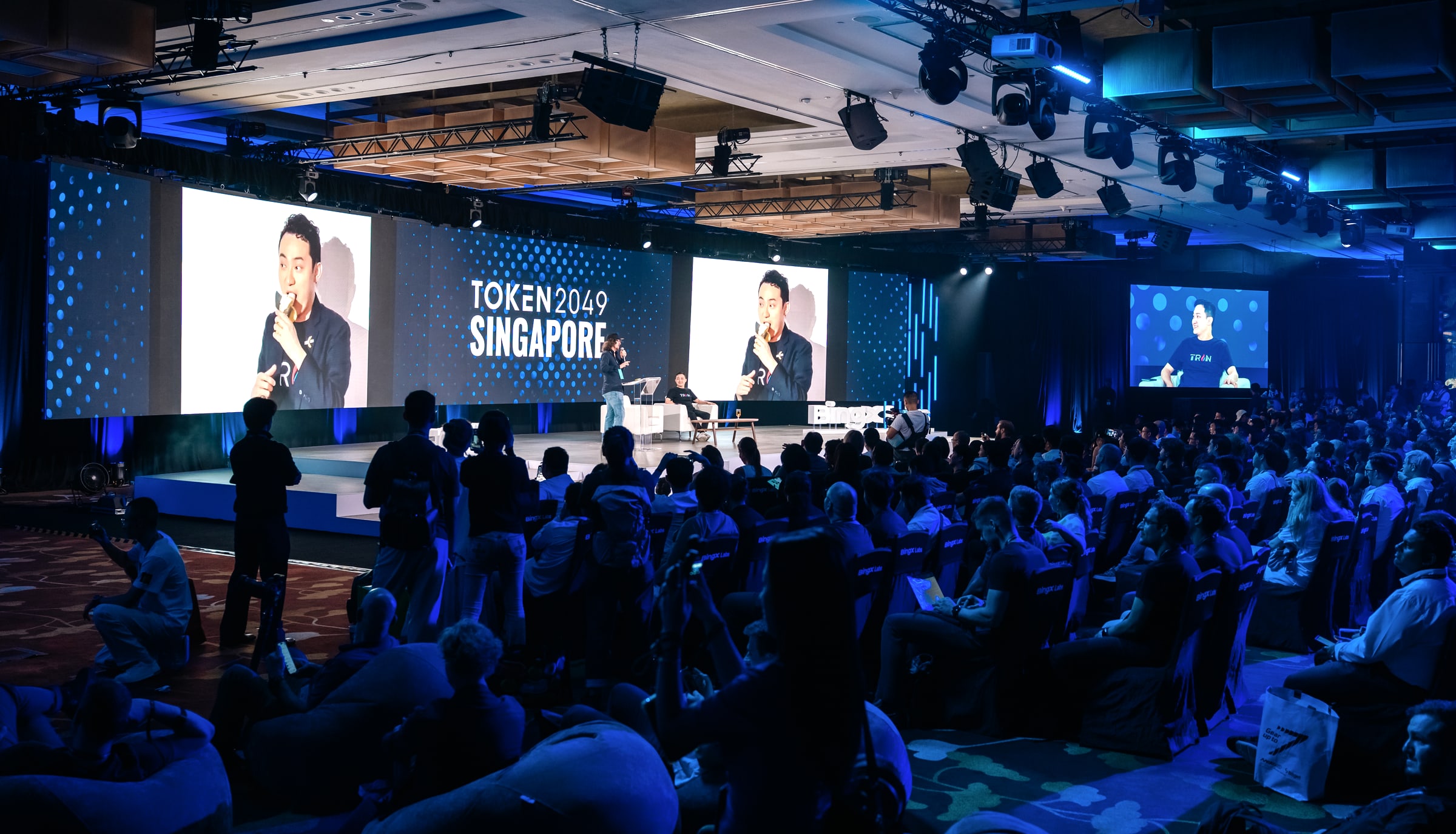 TOKEN2049 Singapore stage and the room